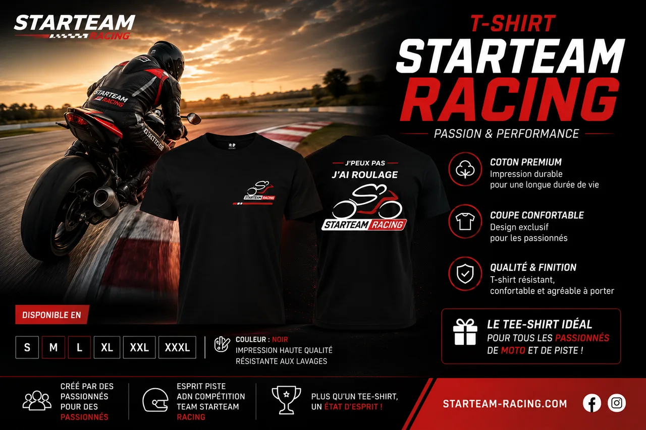 Tee-shirt Officiel Starteam Racing – Passion & Performance